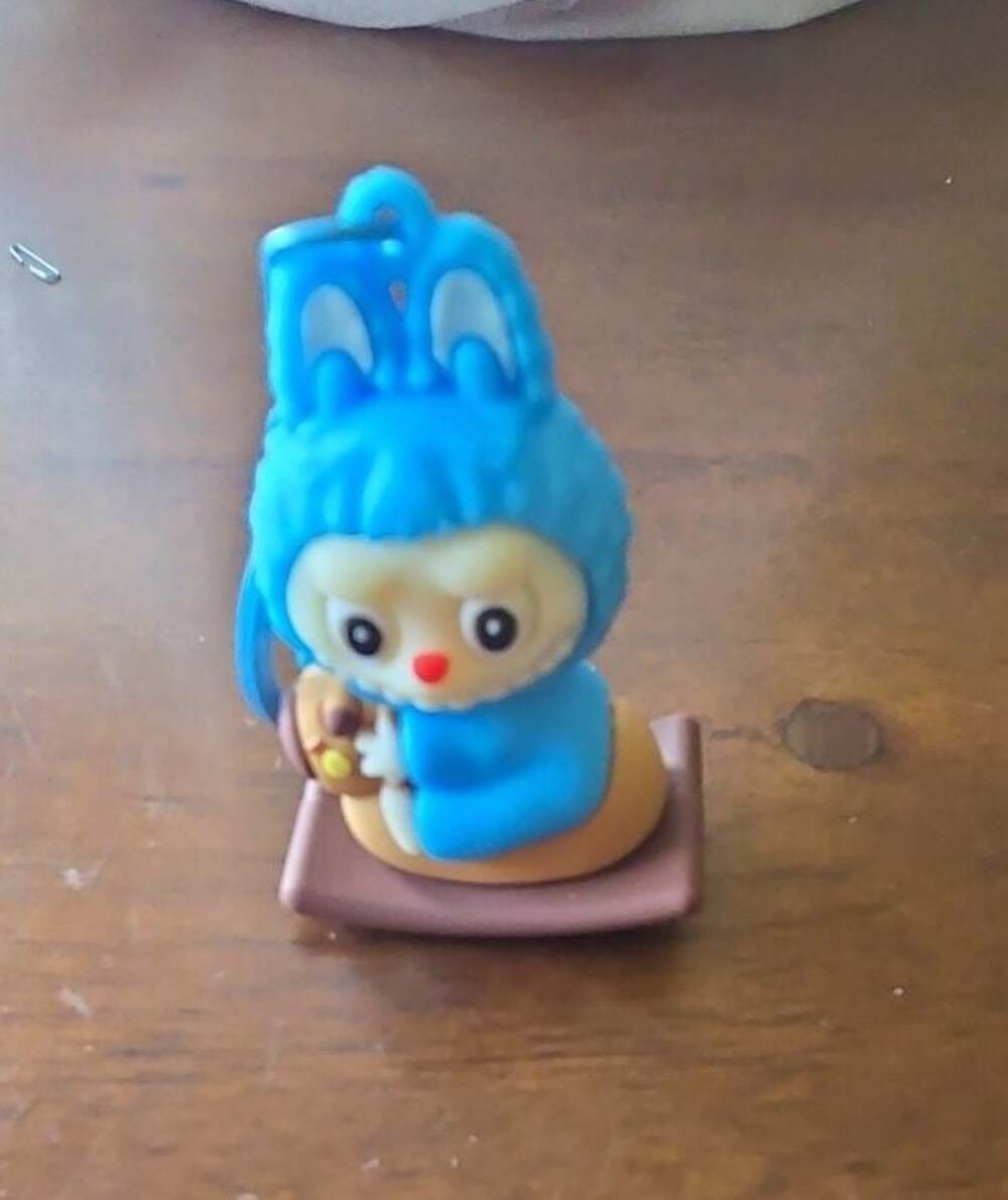 Pop Mart The Monsters Labubu Sitting PVC Figure Keychain